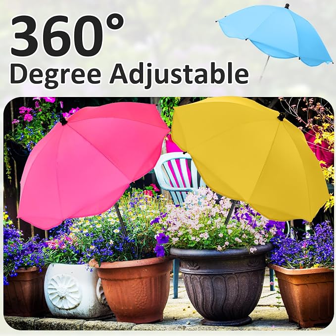 12 Pcs 26 Inch Plant Umbrellas for Outdoor Plants Garden Umbrella Shade for Potted Plant, Garden Bed Flower Pot Provide Shade to ‌defend Blazing Sun (12 Colors)