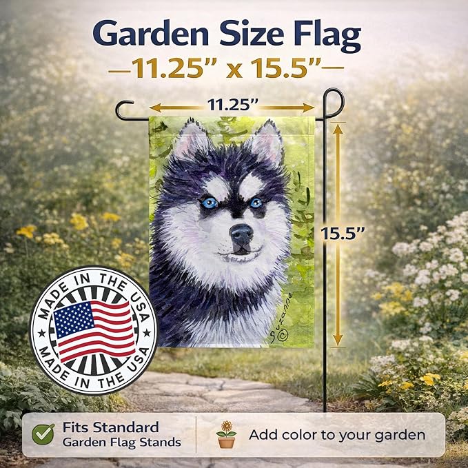 Caroline's Treasures SS8695GF Klee Kai Garden Flag Mailbox Flag Decorative Yard Flag Banner Outside Patio Artwork Yard Flower Beds, Garden Size, Multicolor