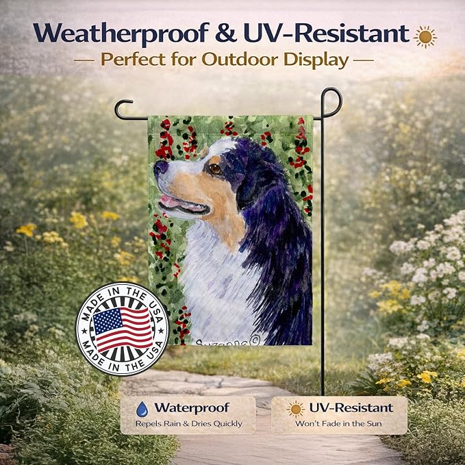 Caroline's Treasures SS8845GF Australian Shepherd Garden Flag Mailbox Flag Decorative Yard Flag Banner Outside Patio Artwork Yard Flower Beds, Garden Size, Multicolor