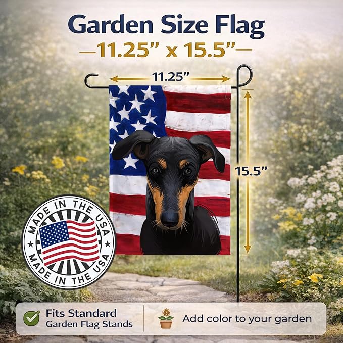 Caroline's Treasures CK6585GF Kanni American Flag Garden Flag Mailbox Flag Decorative Yard Flag Banner Outside Patio Artwork Yard Flower Beds, Garden Size, Multicolor
