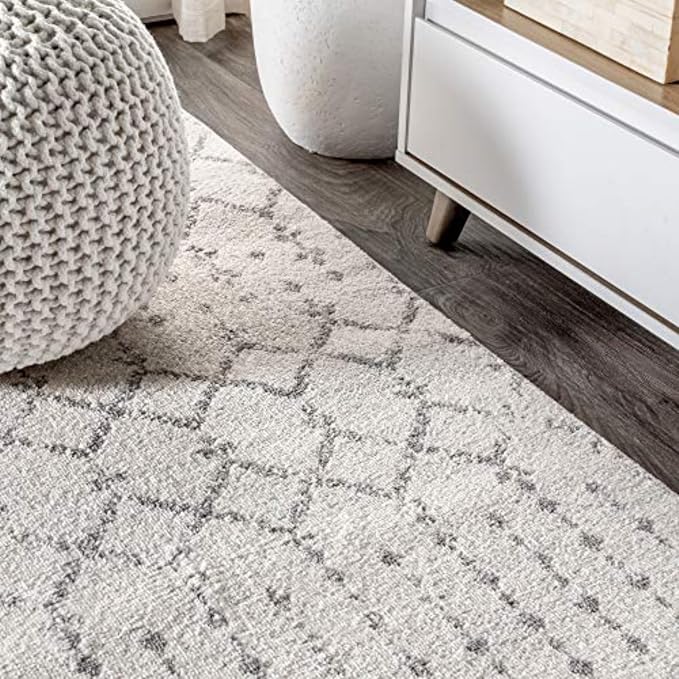 JONATHAN Y Boho Vintage Diamond Cream/Gray Runner Rug 2X8 ft, Moroccan Hype for Living Room, Bedroom, Kitchen, Office, Easy-Cleaning, High Traffic, Pet-Friendly, Non-Shedding (MOH101B-28)