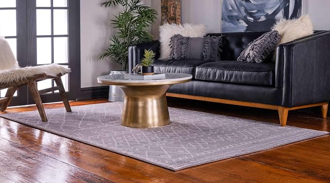Unique Loom Fez Collection Tribal, Moroccan, Bohemian Area Rug (2' 0 x 3' 0 Rectangular, Gray/ Beige)