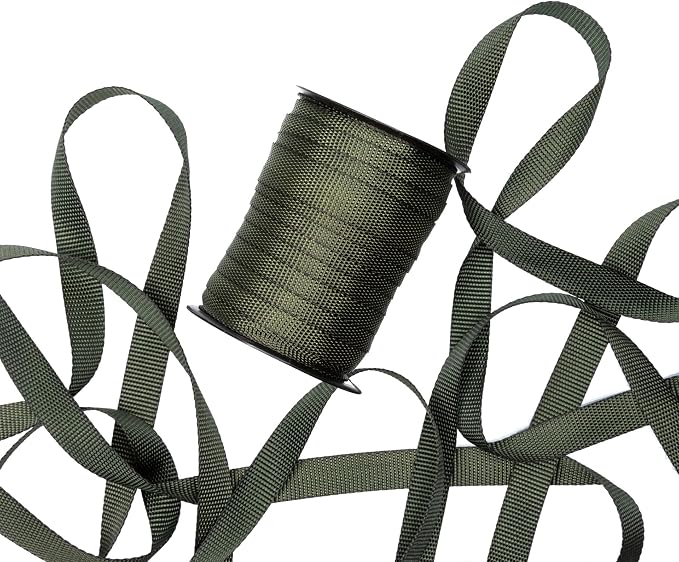 Tree Straps for Staking, Tree Ties for Plant Support, 3/4 Inch Width Guying Material Webbing Garden Strap for Outdoor Tree Straightening, 1500 Lbs Strength (Army Green) - 100 Feet