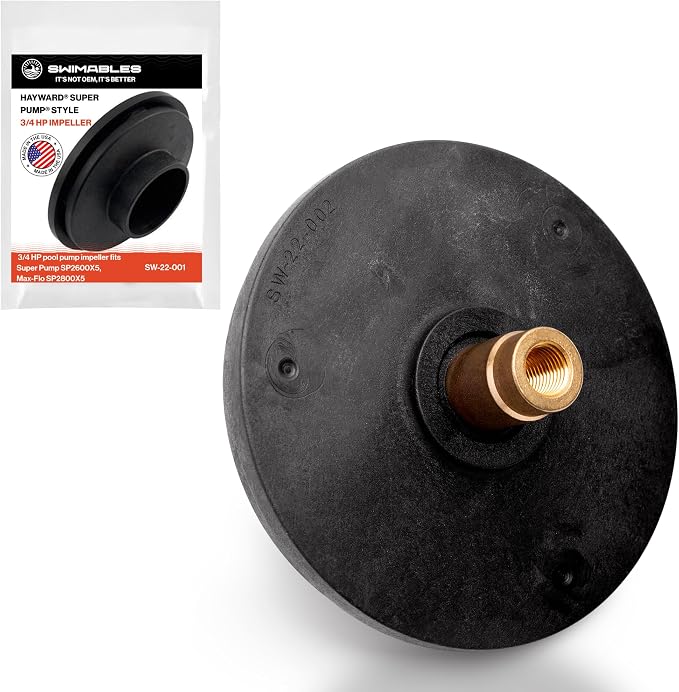 Swimables SPX2605C Super Pump Impeller - 3/4 HP Premium Pump Impeller Replacement for SP2605X7, Super II SP3005X7 - Optimized Heavy Duty Pool Impeller for Smooth Circulation & Extended Motor Life