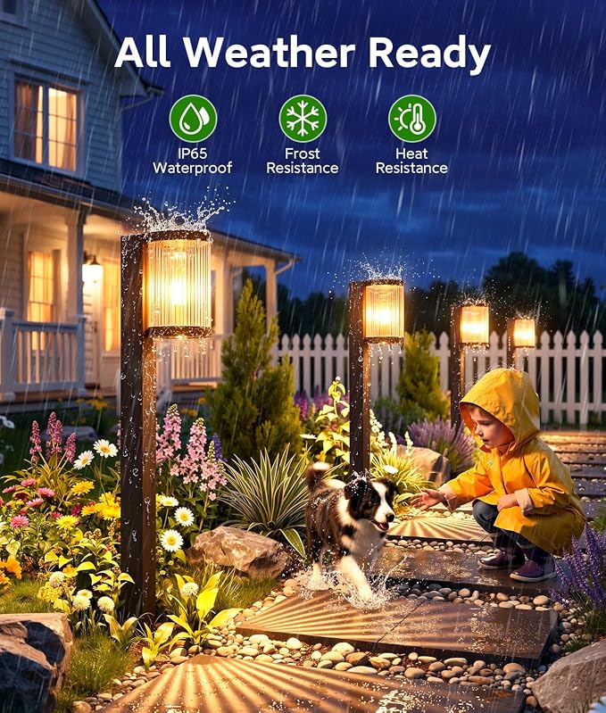 ELECLINK Solar Pathway Lights Outdoor, 10 Pack Upgraded Outdoor Solar Lights for Outside Super Bright Up to 15Hrs, IP65 Waterproof Solar Garden Lights for Path Driveway Walkway Sidewalk Decor