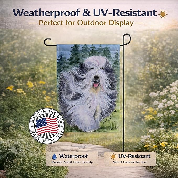 Caroline's Treasures SS8037GF Bearded Collie Garden Flag Mailbox Flag Decorative Yard Flag Banner Outside Patio Artwork Yard Flower Beds, Garden Size, Multicolor