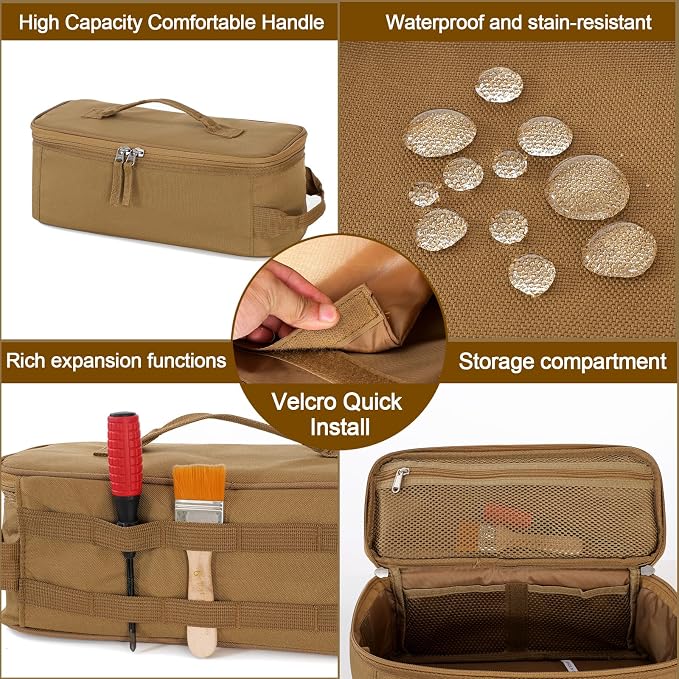6L Camping Storage Bag, Tactical Camping Storage Bag | 600D is durable, waterproof, Suitable for camping, traveling, picnicking