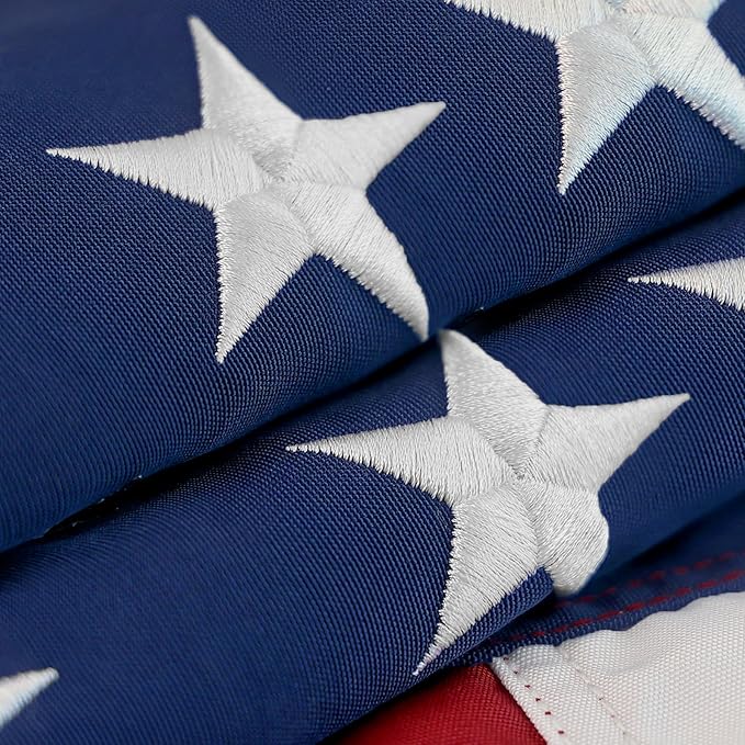 American flag 3x5 FT for Outside,Heavy Duty Non Fading US Flags for High Wind Outdoor,Waterproof UV Resistant USA Flag with Embroidered Stars, Sewn Stripes, Brass Grommets,All Weather
