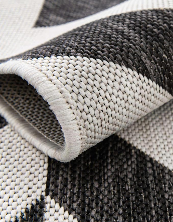 Jill Zarin Jill Zarin Outdoor Collection Area Rug - Napa (7' 10" Octagon Charcoal Gray/Ivory)