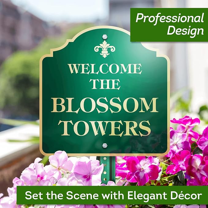Custom Sign, Customized for Outdoor/Indoor Use, Personalized Designer Style Sign, 12x12 Inch, 24 Colors, Rust-Free Thick AlumaBond - Made by: My Sign Center, USA (Florolex I - Flood)
