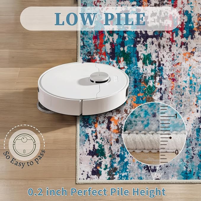 Tangsoo Abstract 2x3 Washable Rugs for Entryway, Small Area Rug Non Slip | Modern Low Pile Soft Throw Rugs, Contemporary Indoor Front Door Mat Rug for Entrance Entry Foyer Kitchen Home Decor