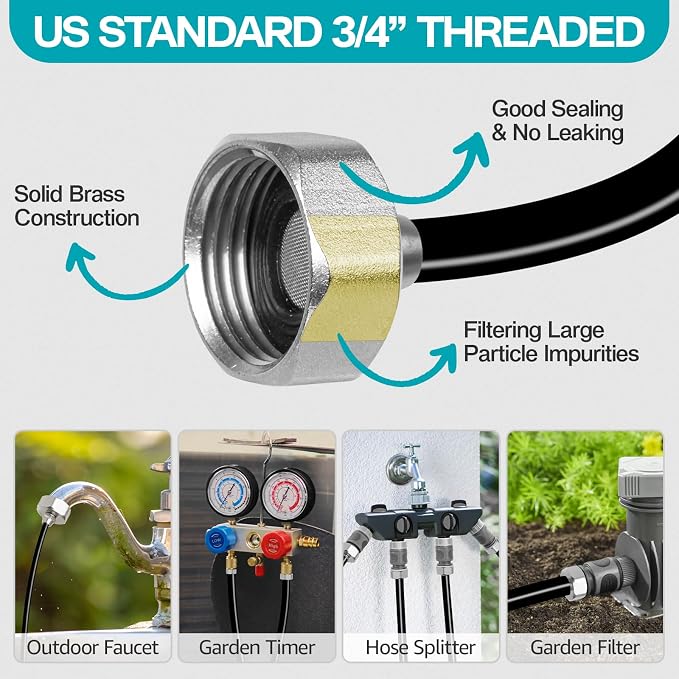 OnBrand 40FT Mister for Outside Patio with Brass Adapter and 11 Nozzles | Patio Water Misters for Cooling Outdoor, Misting System with 11 Atomizing Connectors for Pool Cooler BBQ Porch Party Camping
