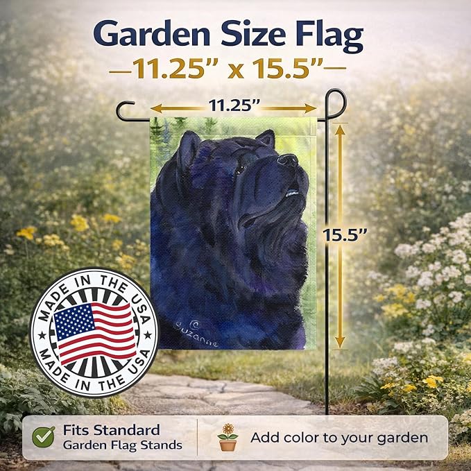 Caroline's Treasures SS7008GF Chow Chow Garden Flag Mailbox Flag Decorative Yard Flag Banner Outside Patio Artwork Yard Flower Beds, Garden Size, Multicolor