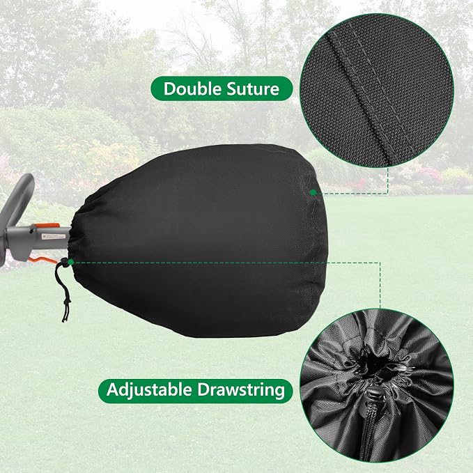 Trimmer Engine Cover,Heavy Duty Waterproof Trimmer Cover, Weed Eater Covers, Fits for General Weed Eater Edger, Pole Saw, Brush Cutters and Hedge,3 Pack,Black