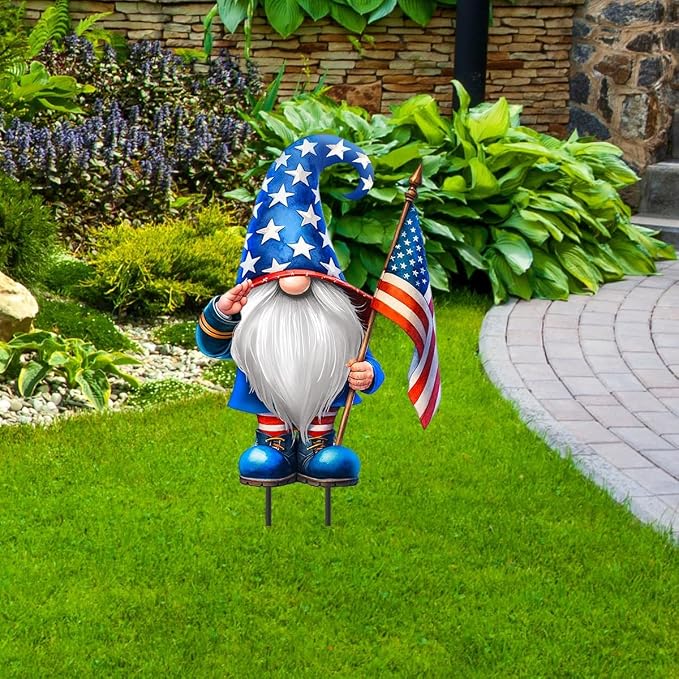 Briarwood Lane Everyday Metal Art 32x14 Saluting Gnome Metal Art