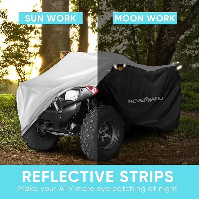 Neverland ATV Cover Waterproof Heavy Duty XL Universal Quad Cover Outdoor Storage Cover 4 Wheeler Rain Cover All Weather for Polaris Sportsman Yamaha Honda Kawasaki Quad Bike