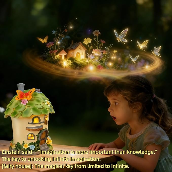 Fairy Garden Houses, Fairy Houses,Fairy Houses for Outside,Fairy Garden Houses Outdoor,Solar Fairy Garden,gnome House,Fairy Garden,Fairy Garden Accessories, for Women Gift/Teenage/Kids' Gift