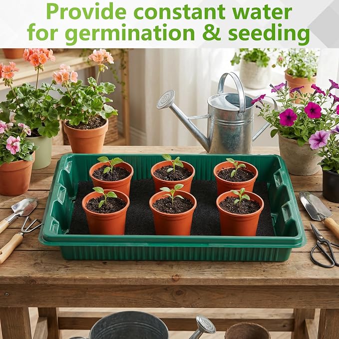 Adnee 145 x 35 Inch Automatic Plant Watering Mat-3mm Thick Self Watering Capillary Mat-Felt Plant Water Wicking Mat for Seed Sprouting Hydroponics Potted Plants