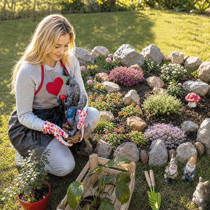 Garden Gnomes Outdoor, Gnome Garden Decor, Funny Werewolf Garden Statue 12.6", Waterproof Resin, Weather-Resistant Lawn Ornament for Patio & Yard, Gift for Garden Lovers