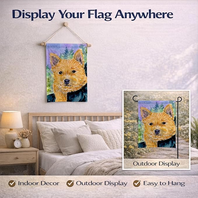 Caroline's Treasures SS8905GF Norwich Terrier Garden Flag Mailbox Flag Decorative Yard Flag Banner Outside Patio Artwork Yard Flower Beds, Garden Size, Multicolor