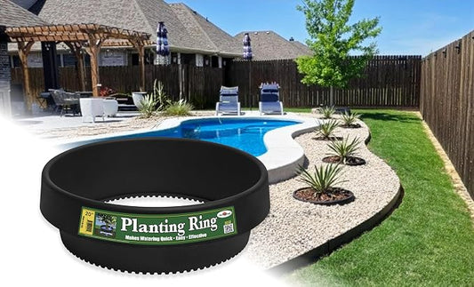 6-Pack 20-inch Rose & Shrub Planting Rings – Deep Watering Basin & Edging.