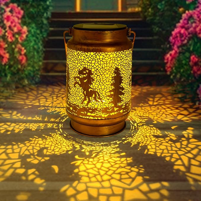 Horse Solar Lanterns Outdoor Waterproof, Horse Gifts for Women Men, Hanging Solar Lights for Yard, Patio, Lawn, Pathway, Tabletop, Porch, Garden Decor