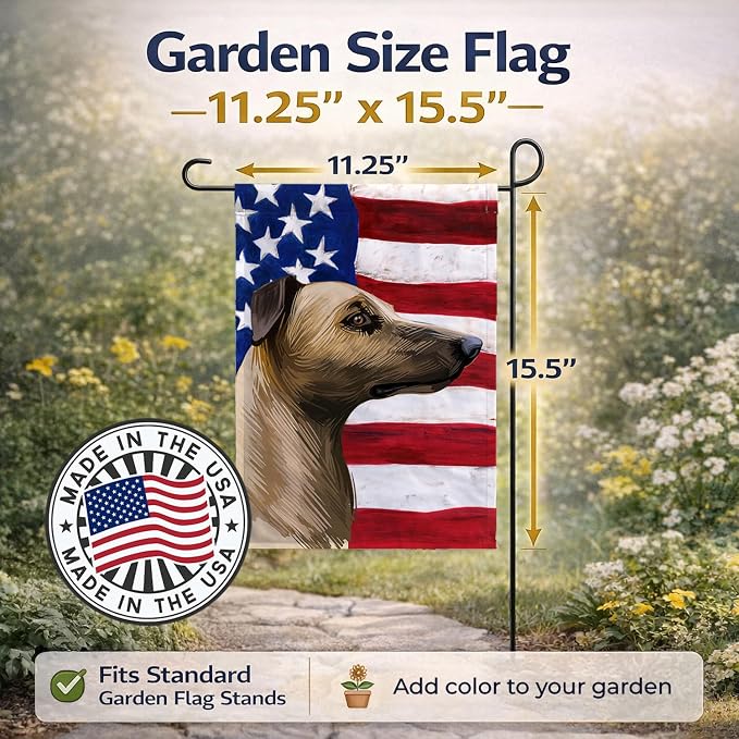 Caroline's Treasures CK6609GF Magyar agar American Flag Garden Flag Mailbox Flag Decorative Yard Flag Banner Outside Patio Artwork Yard Flower Beds, Garden Size, Multicolor