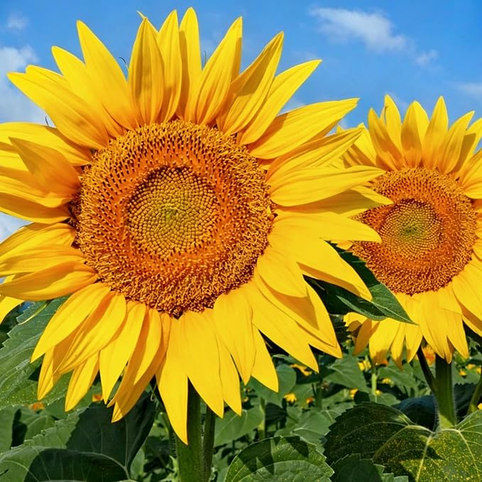 150+ Sunflower Seeds for Planting – Giant Mammoth Sunflower Seeds, Extra Tall Large Blooms, Open Pollinated, Easy to Grow Flower Seeds for Garden, Outdoor Planting & Landscaping 0.7 Oz