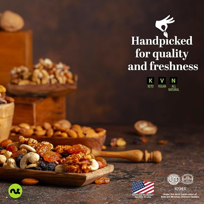 NUT CRAVINGS - Raw Sunflower Seeds Kernels to eat, Unsalted, Shelled Hulled, (48oz - 3 LB) Bulk Nuts Packed Fresh in Resealable Bag - Kosher Healthy Snack, Food Assortments Ideal for Trail Mixed Nuts