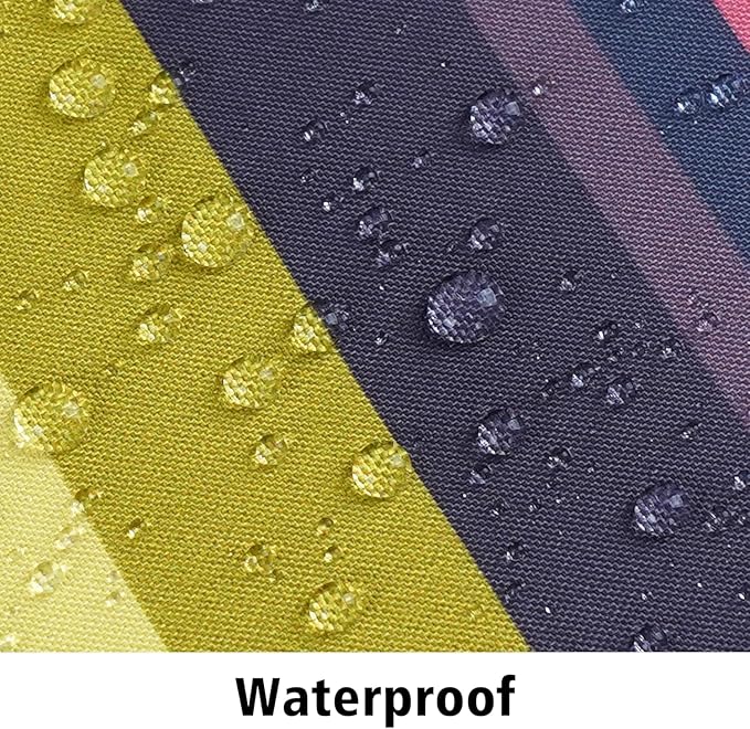 Outdoor Tablecloth with Umbrella Hole and Zipper, Rectangle Patio Table Covers for Spring/Summer, Machine Washable Outdoor Picnic Table Cloth (02stripes, 60" × 120" Rectangular)