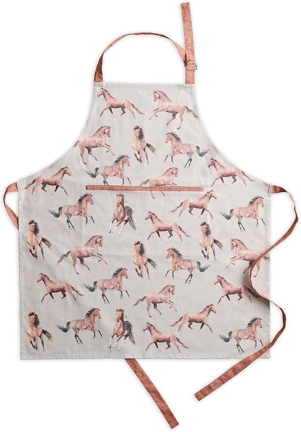 Maison d' Hermine Aprons for women with Pocket 100% Cotton (27.50"x31.50") | Adjustable Neck Strap & long ties Apron Men Chef Wedding Cooking Gardening Server Maid