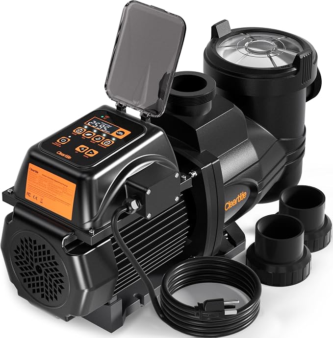 Cleartide Smart Variable Speed Pool Pump 2 HP, 220-240V AC, In-Ground/Above Ground Swimming Pool Pump With Smart Life APP Control, Energy Saving and Ultra Quiet