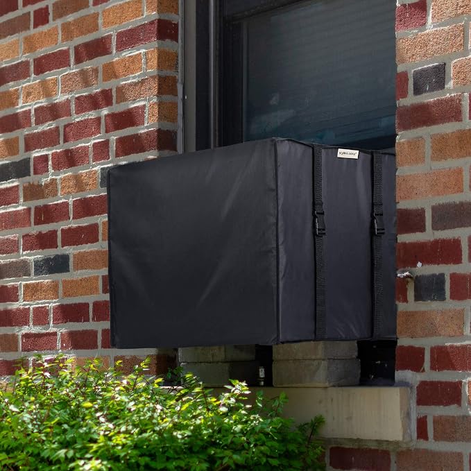 KylinLucky Window Air Conditioner Cover for Outside 21.5 x 16 x 15 inches | AC Cover with Water-Resistant Oxford Top, UV Resistant, Dust Protection, Black