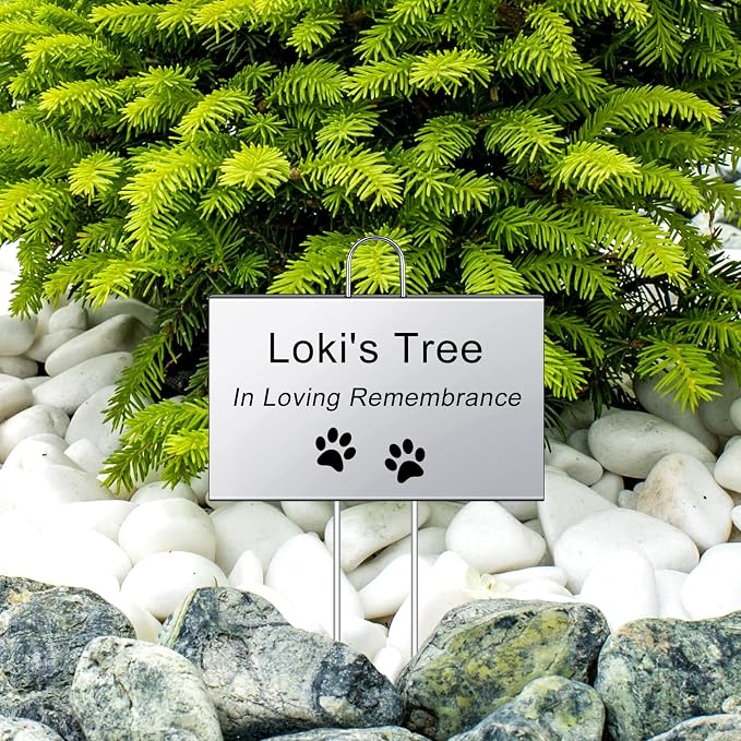 Landhoow 30 Pcs Large Garden Plant Markers Metal Plant Labels Sign 4'' x 6'' with 11'' Stake Weatherproof Waterproof Garden Sign for Outdoor Tree Seedlings Herbs Vegetable Greenhouse, Silver