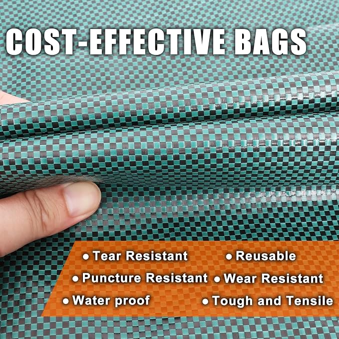 3 Pack 72 Gallon Leaf Bags Reusable with Dustpan Bag | Includes 40 gallon dustpan-type heavy duty bag, Standable, With handles, Ideal for leaves, Grass, and yard cleanup