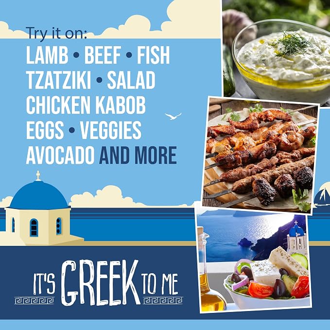 Organic Greek Seasoning Blend - It's Greek To Me by Flavor Seed, Mediterranean Herbs & Spices for Gyro, Tzatziki & Kebab, Carnivore & Keto Friendly, 4 oz Resealable Bag