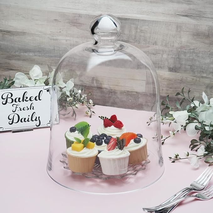 Plymor 10" x 13" Bell Jar Glass Display Dome Cloche (Interior Size 9.5" x 10.5")
