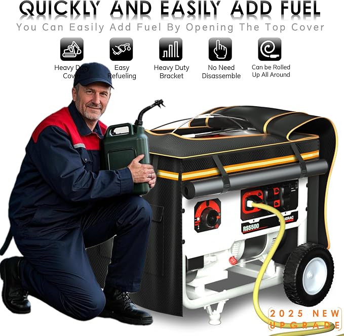 Generator Covers While Running, With Stainless Steel Bracket, Best Portable Universal Waterproof Heavy-duty Inverter Generator Tent Case, Suitable for Westinghouse, Champion, Firman, Predator, Hongda