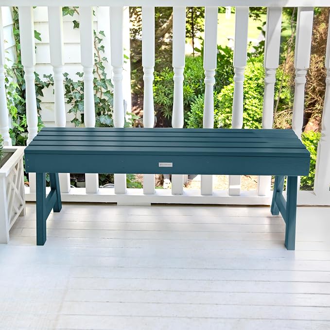 Highwood Weatherly Backless Bench, 4-Feet, Nantucket Blue