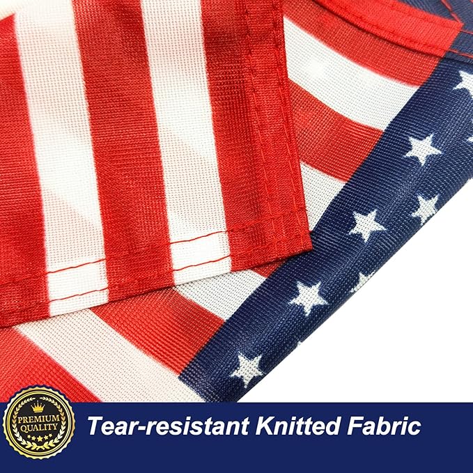 TOPFLAGS 12x18 Small American Flag on Stick 12 Pack Mini US Flags 12x18 Inch Metal Handheld Pole for Outside 4th of July Memorial Day USA 250th Anniversary Patriotic Decorations