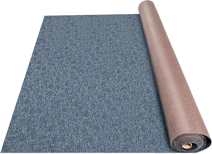Happybuy 6 ft x 23 ft Grey Marine Carpet for Boats Waterproof - 0.18" Thick Indoor Outdoor Rug Carpet Roll for Home Patio Porch Deck
