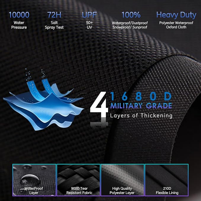 Electric Scooter Cover, Outdoor Waterproof and Dustproof Scooter Covers, Adults/Kids Electric Scooter Storage cover, L43xW21xH45 Inch, Black