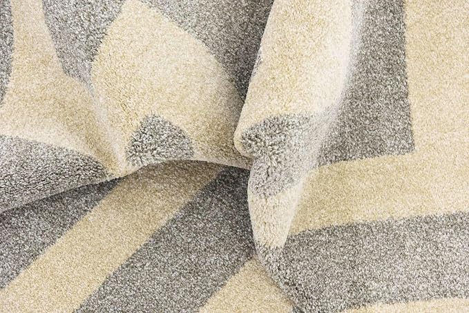 Unique Loom Athens Collection Classic Geometric Modern Border Design Area Rug (8' 0 x 8' 0 Square, Gray/ Beige)