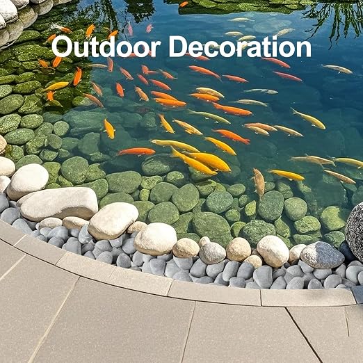 40 lbs Rocks for Outdoor Landscaping, 2"-3" Aquarium Rocks for Fish Tank, Natural Decorative Garden Stone for Plants, Flower Pots, Vase, Walkways, Yard