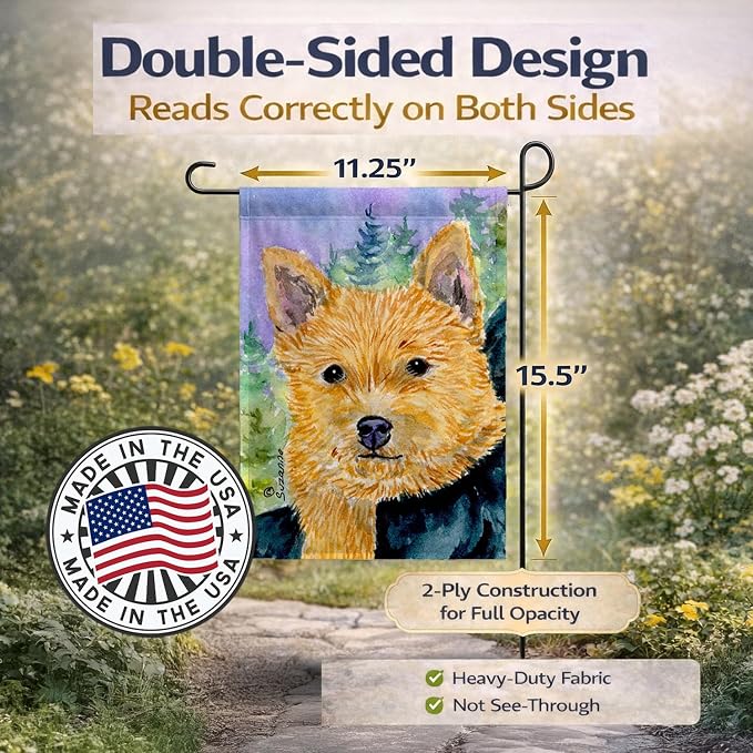 Caroline's Treasures SS8905GF Norwich Terrier Garden Flag Mailbox Flag Decorative Yard Flag Banner Outside Patio Artwork Yard Flower Beds, Garden Size, Multicolor