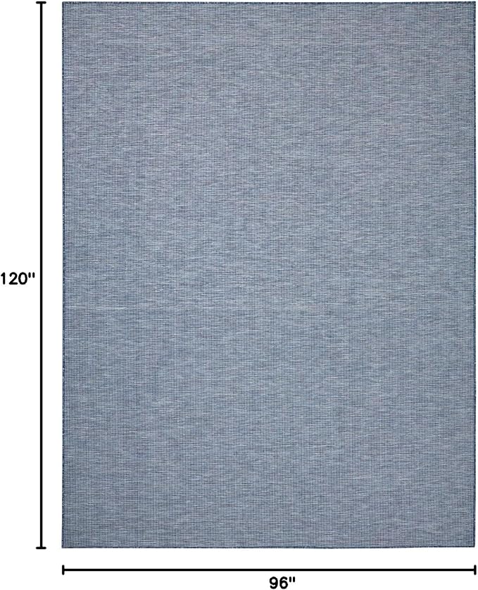 Nourison Home Positano Navy Blue 8' x 10' Area Rug - Easy Clean, Non Shedding, Bed Room, Living Room, Dining Room, Kitchen (8' x 10')