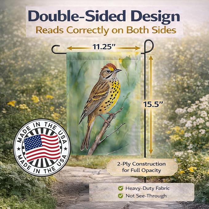 Caroline's Treasures Alabama Yellowhammer Garden Flag Mailbox Flag Decorative Yard Flag Banner Outside Patio Artwork Yard Flower Beds, Garden Size, Multicolor