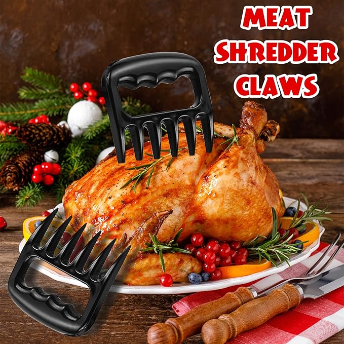 ROMANTICIST 23pcs Heavy Duty Grilling Gifts for Men Dad Fathers Day, Extra Thick BBQ Accessories Tools Set, Stainless Steel Grill Utensils Kit with Meat Claws,Canvas Bag for Outdoor Camping Black