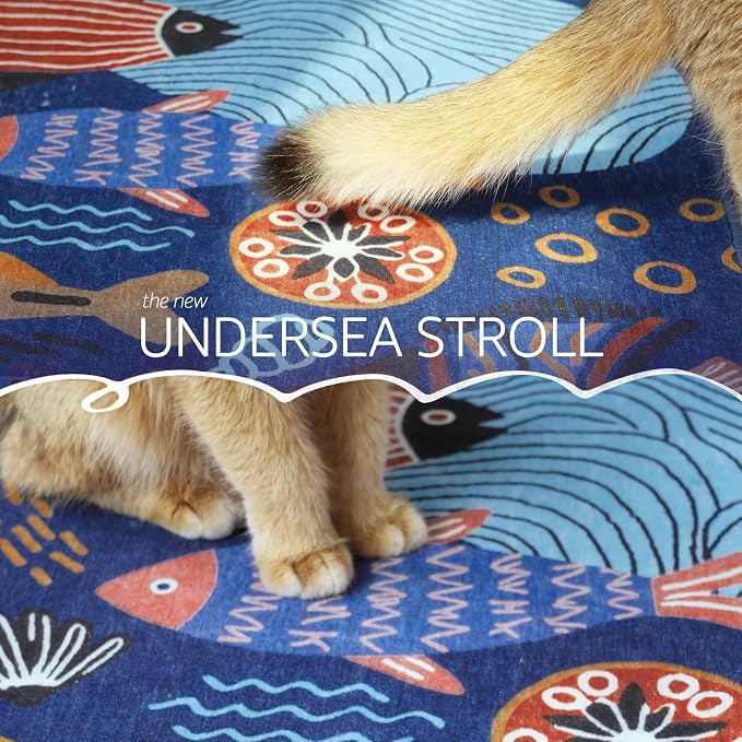 jinchan 2x3 Coastal Area Rug Washable Kids Rug Colorful Ocean Fish Mat Blue | Soft, Cozy, Non-Slip, Kid-Friendly, Lightweight, Entryway, Small Mat, Kitchen, Dorm, Bedroom, Laundry Room, Bathroom, Nursery