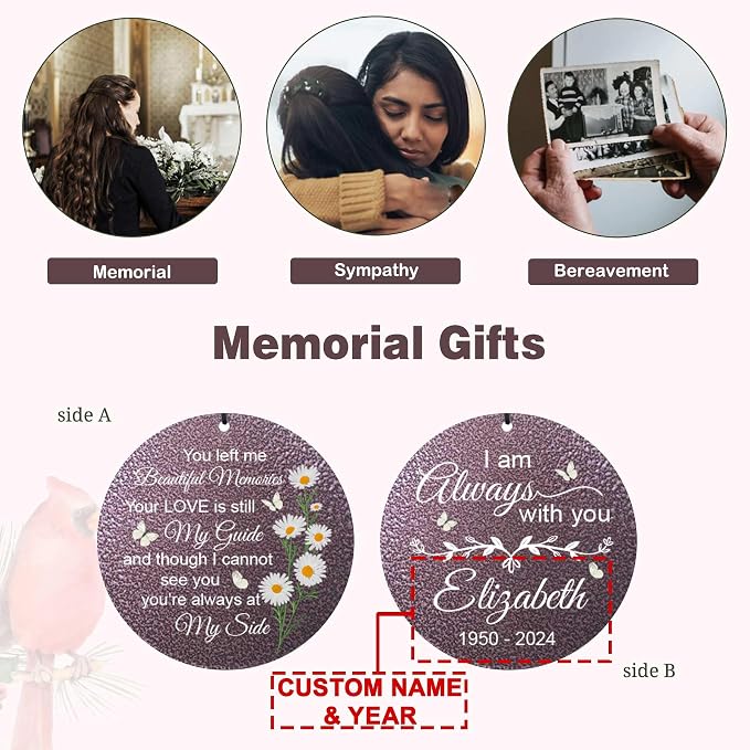 ASTARIN Personalized Memorial Wind Chime for Loss of Loved One 30/36/45 inch, Sympathy Deep Tone Wind Chimes for Mom Dad/Mother Father, Remembrance Gifts for Grief Condolence Funeral, Made in Texas